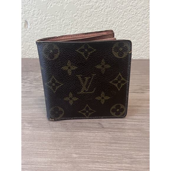 Louis Vuitton Men's Checkered Leather Bifold Wallet LV Monogram - Picture 1 of 8